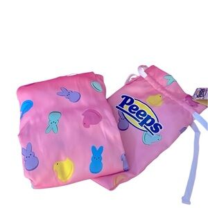 Pink Peeps Longe Sleep Pants with Drawstring Bag, L/XL